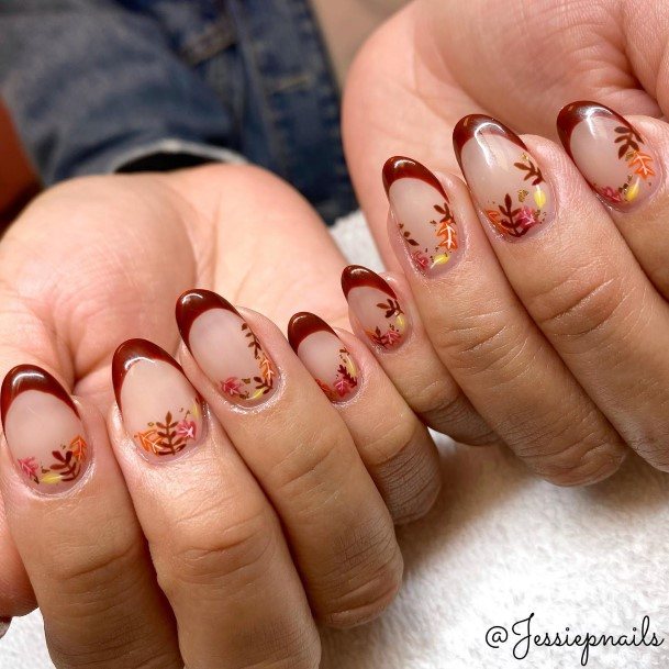 Terrific Design Ideas For Womens Fall Leaf Nail