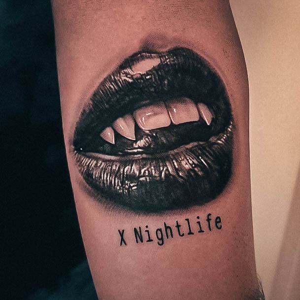 Terrific Design Ideas For Womens Fangs Tattoo