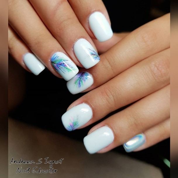 Terrific Design Ideas For Womens Feather Nail