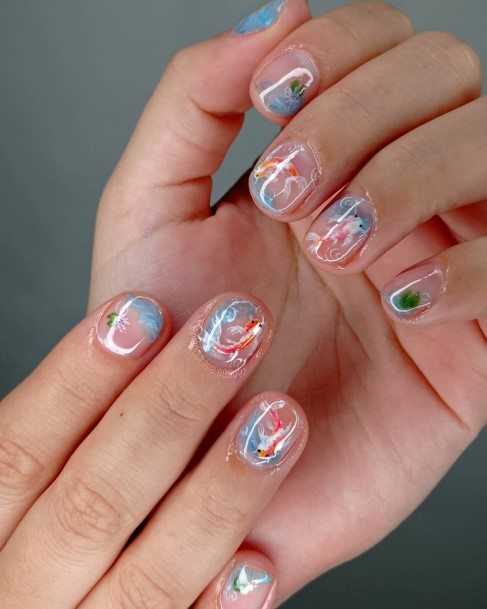 Terrific Design Ideas For Womens Fish Nail