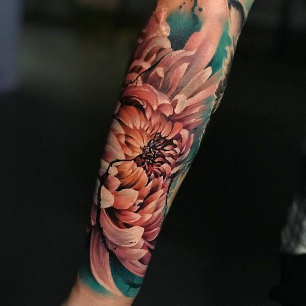 Terrific Design Ideas For Womens Floral Tattoo