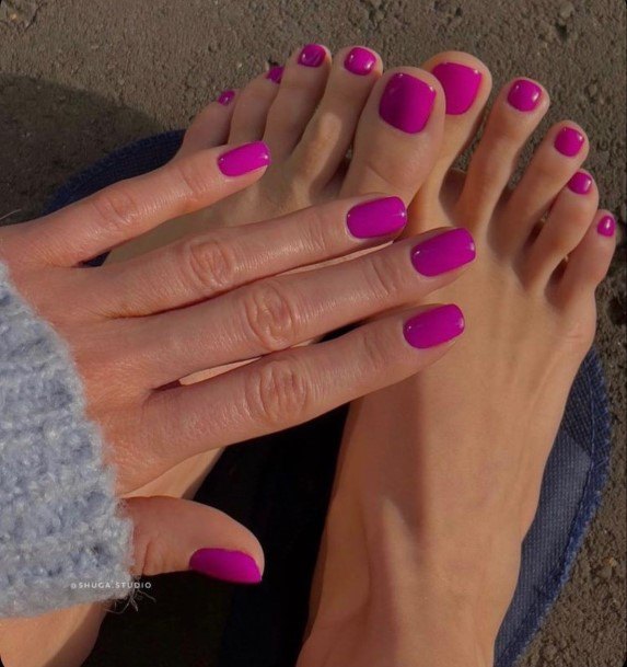 Terrific Design Ideas For Womens Fuchsia Nail