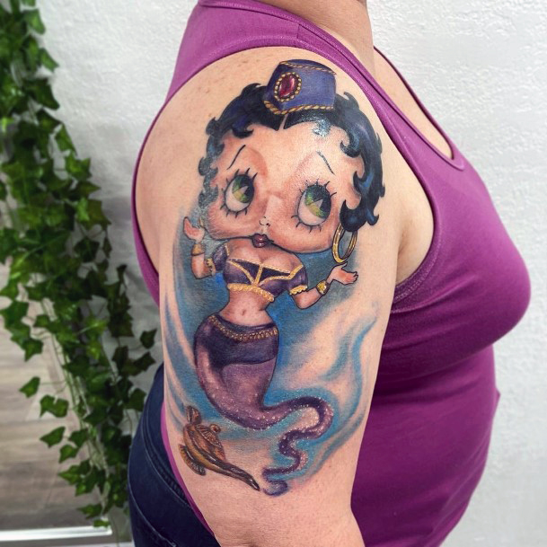 Terrific Design Ideas For Womens Genie Tattoo