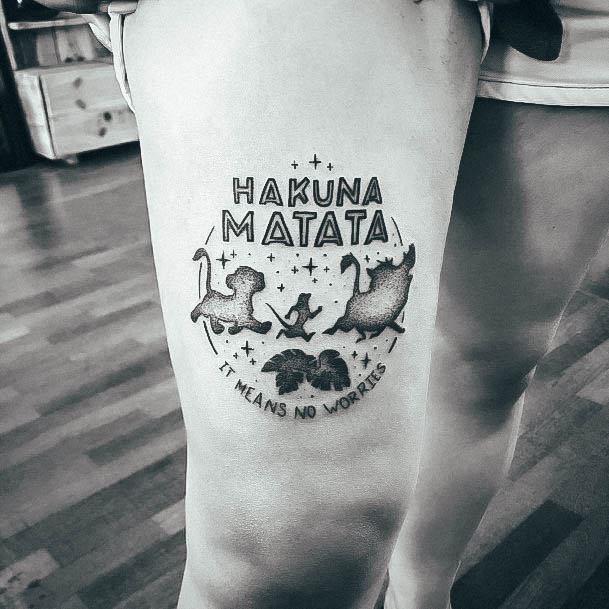 Terrific Design Ideas For Womens Hakuna Matata Tattoo