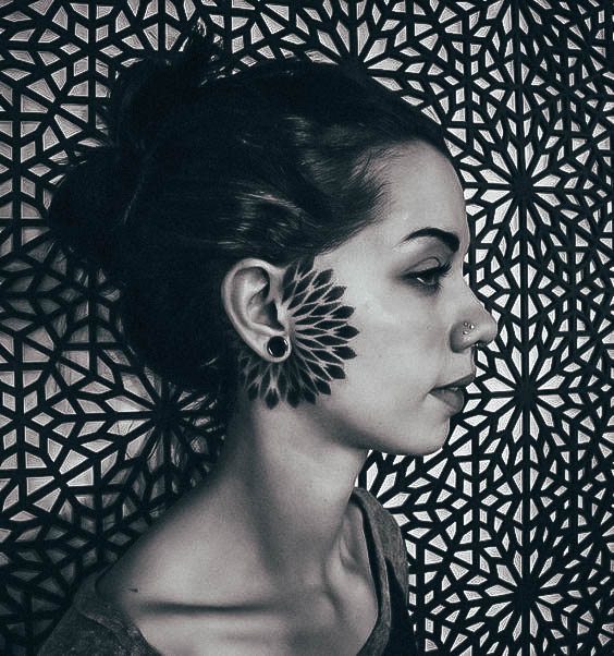 Terrific Design Ideas For Womens Head Tattoo