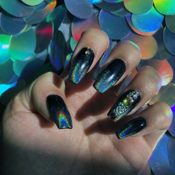 Terrific Design Ideas For Womens Holographic Nail