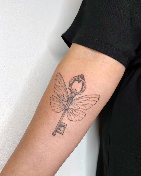 Terrific Design Ideas For Womens Key Tattoo