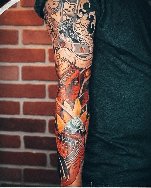 Terrific Design Ideas For Womens Koi Fish Tattoo