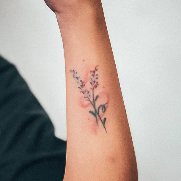 Terrific Design Ideas For Womens Lavender Tattoo