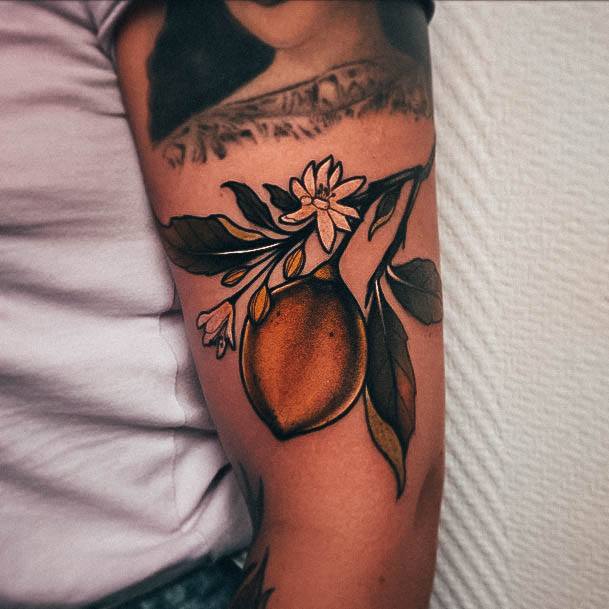 Terrific Design Ideas For Womens Lemon Tattoo