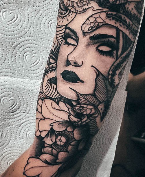 Terrific Design Ideas For Womens Medusa Tattoo