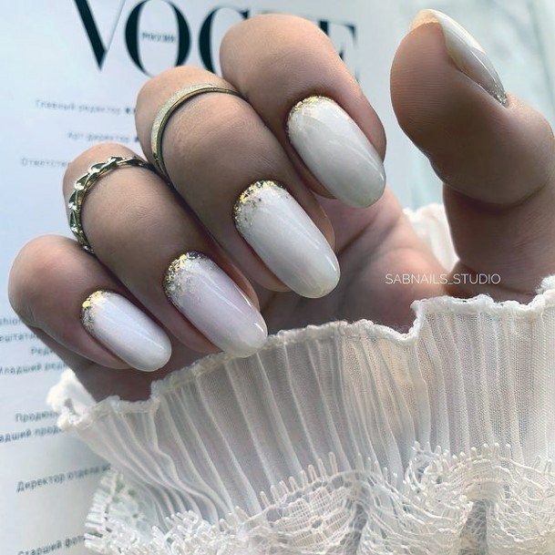 Terrific Design Ideas For Womens Milky White Nail