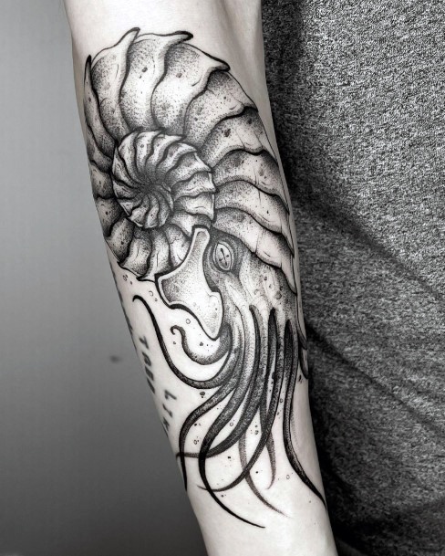 Terrific Design Ideas For Womens Nautilus Tattoo