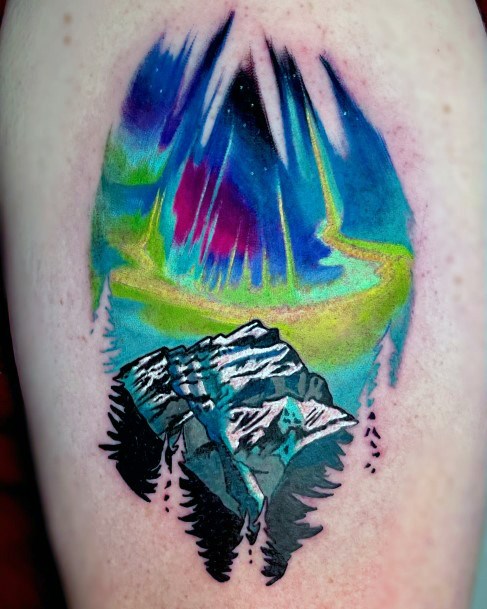 Terrific Design Ideas For Womens Northern Lights Tattoo