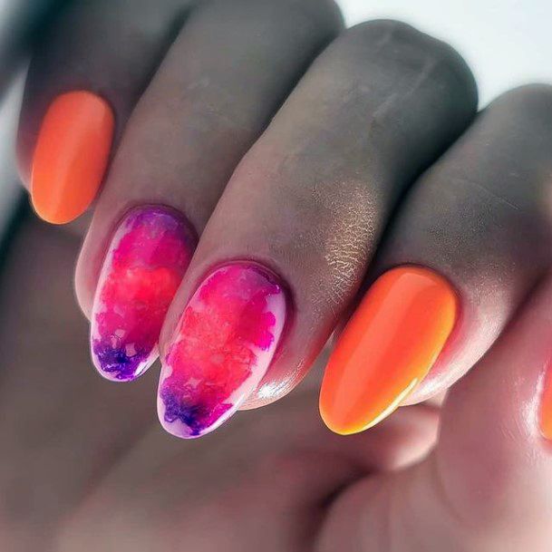 Terrific Design Ideas For Womens Orange Nail