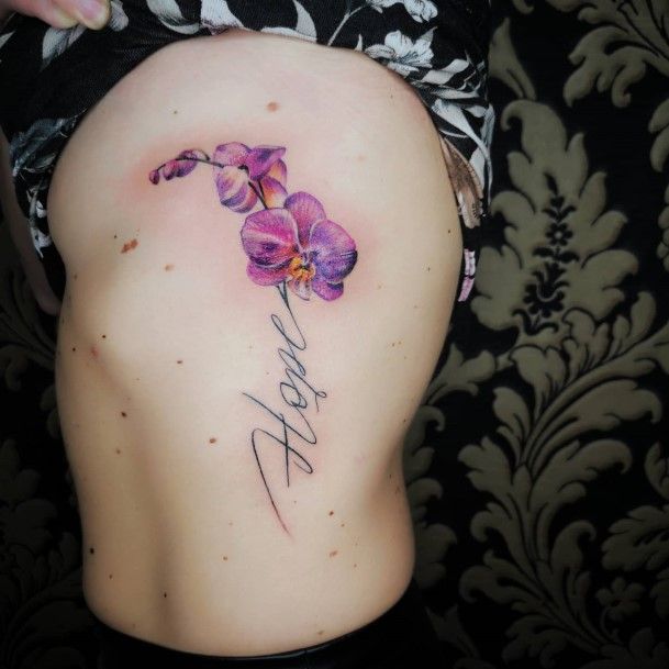 Terrific Design Ideas For Womens Orchid Tattoo