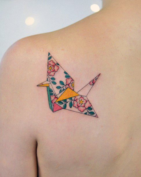 Terrific Design Ideas For Womens Origami Tattoo