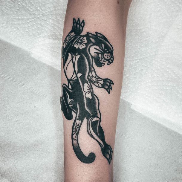 Terrific Design Ideas For Womens Panther Tattoo