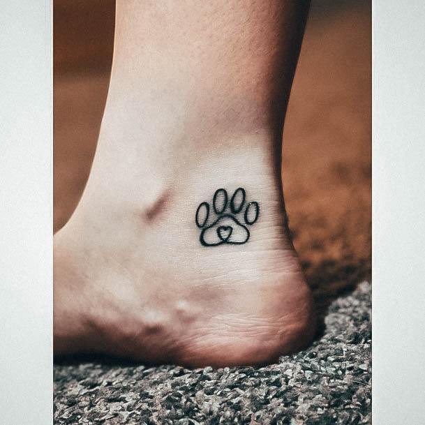 Terrific Design Ideas For Womens Paw Print Tattoo