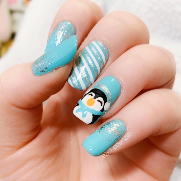 Terrific Design Ideas For Womens Penguin Nail