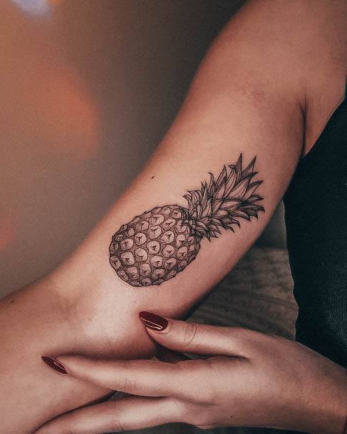 Terrific Design Ideas For Womens Pineapple Tattoo