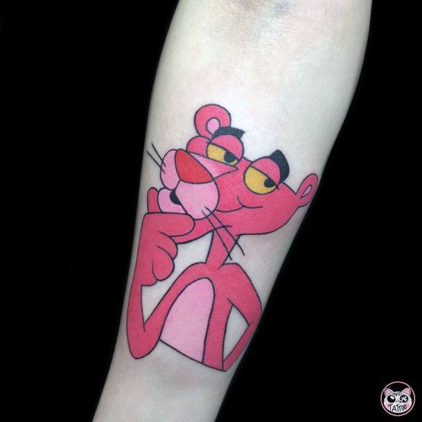 Terrific Design Ideas For Womens Pink Panther Tattoo