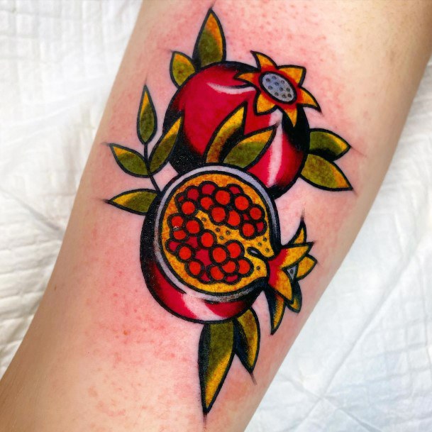 Terrific Design Ideas For Womens Pomegranate Tattoo