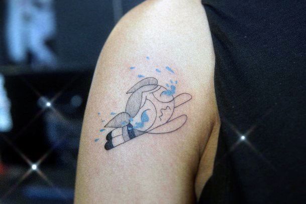 Terrific Design Ideas For Womens Powerpuff Girls Bubbles Tattoo