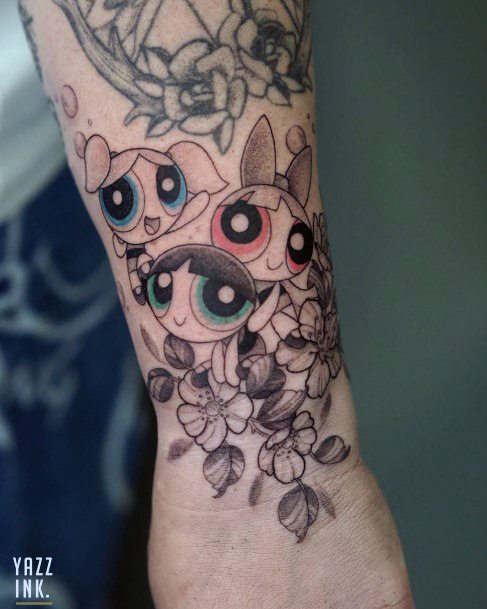 Terrific Design Ideas For Womens Powerpuff Girls Tattoo