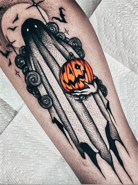 Terrific Design Ideas For Womens Pumpkin Tattoo