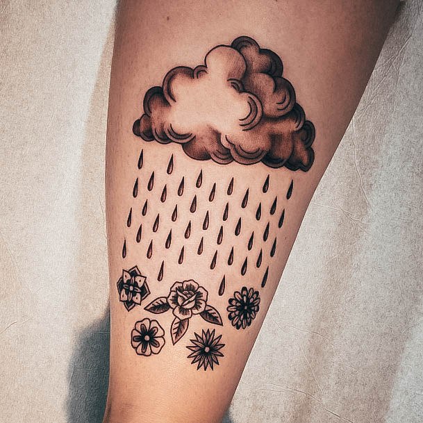 Terrific Design Ideas For Womens Rain Tattoo