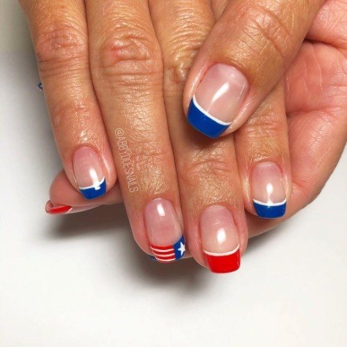 Terrific Design Ideas For Womens Red And Blue Nail