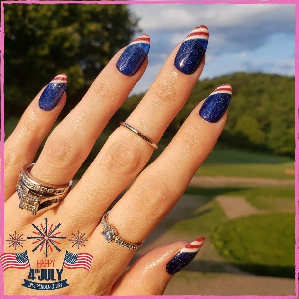 Terrific Design Ideas For Womens Red White And Blue Nail