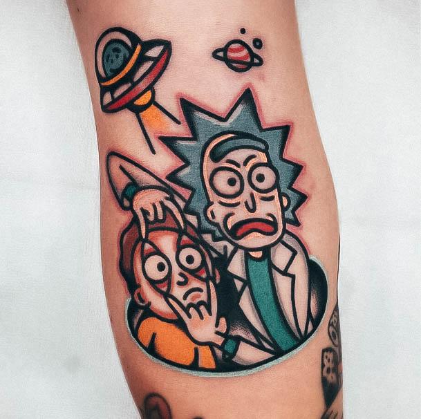 Terrific Design Ideas For Womens Rick And Morty Tattoo