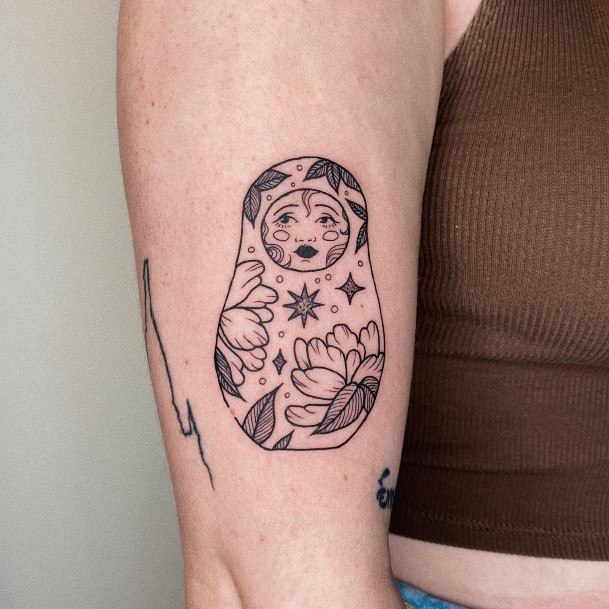 Terrific Design Ideas For Womens Russian Nesting Doll Matryoshka Tattoo