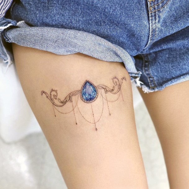 Terrific Design Ideas For Womens Sapphire Tattoo