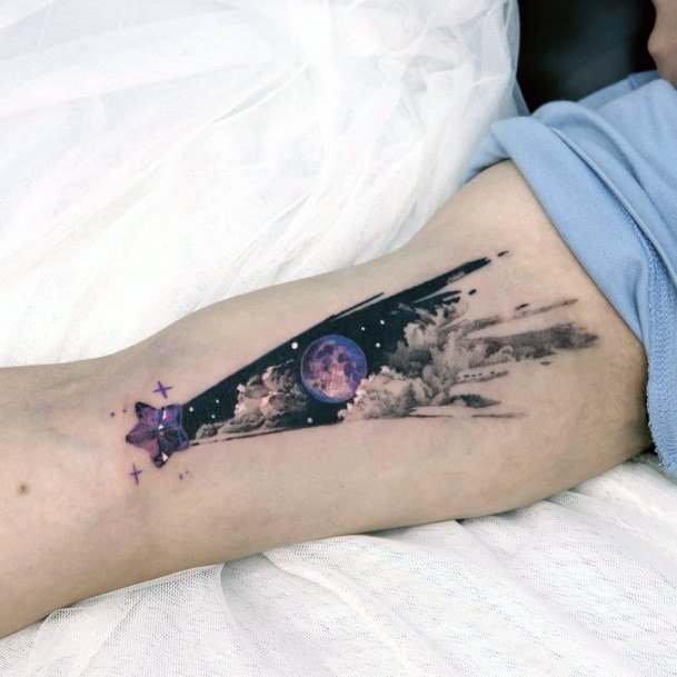 Terrific Design Ideas For Womens Shooting Star Tattoo