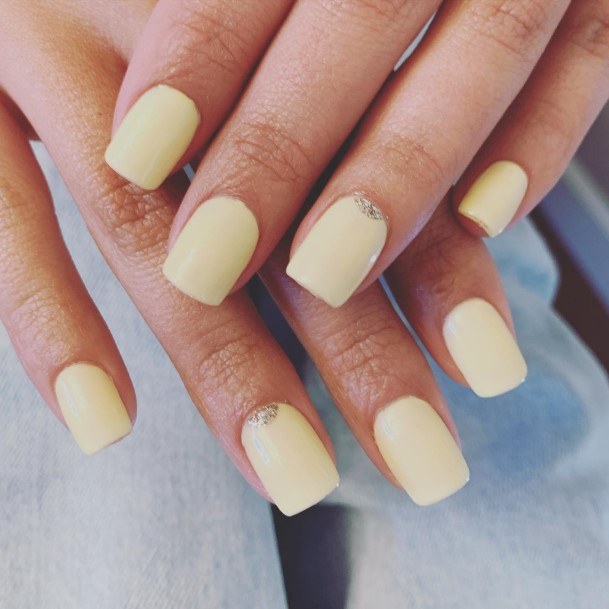 Terrific Design Ideas For Womens Short Yellow Nail