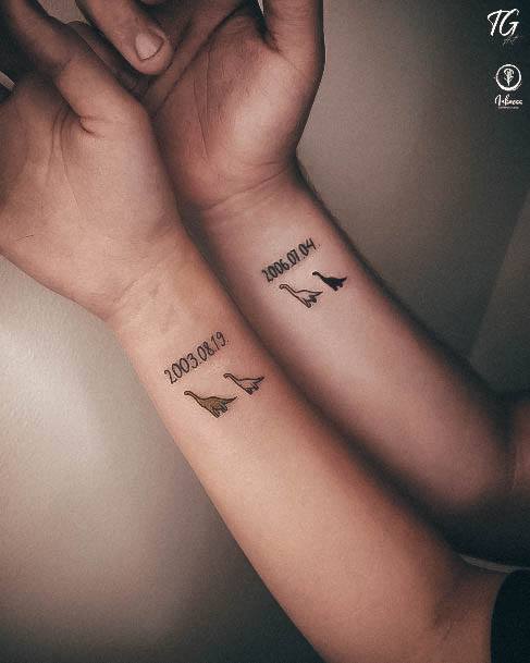 Terrific Design Ideas For Womens Sibling Tattoo