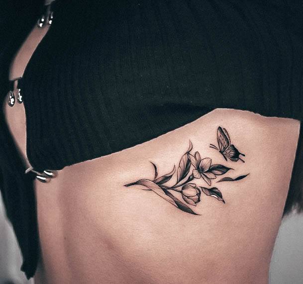 Terrific Design Ideas For Womens Side Tattoo