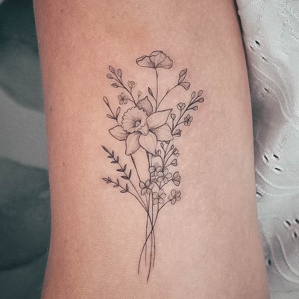 Terrific Design Ideas For Womens Simple Flower Tattoo