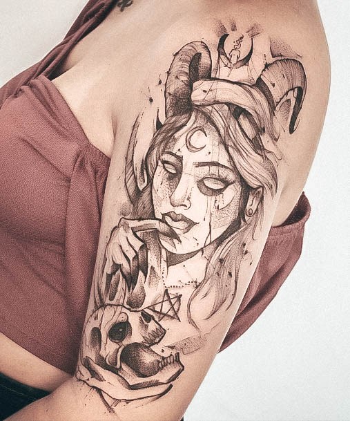 Terrific Design Ideas For Womens Sketch Tattoo