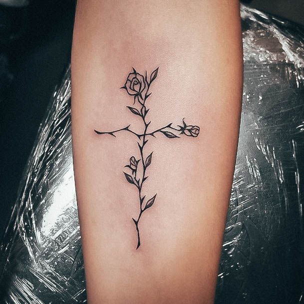 Terrific Design Ideas For Womens Small Cross Tattoo