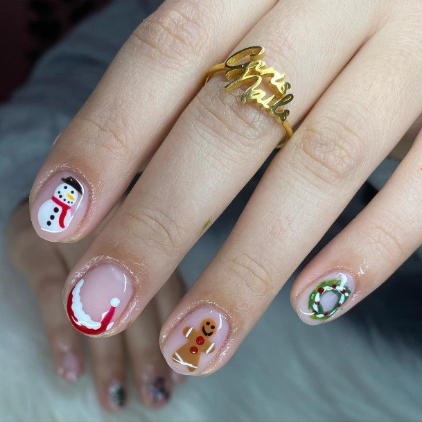 Terrific Design Ideas For Womens Snowman Nail