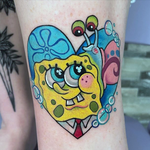 Terrific Design Ideas For Womens Spongebob Tattoo