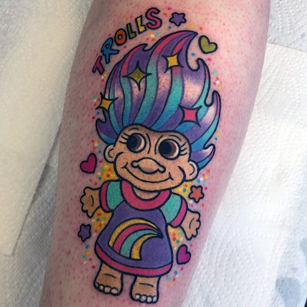 Terrific Design Ideas For Womens Troll Doll Tattoo