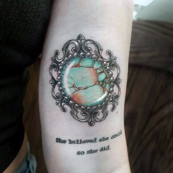 Terrific Design Ideas For Womens Turquoise Tattoo