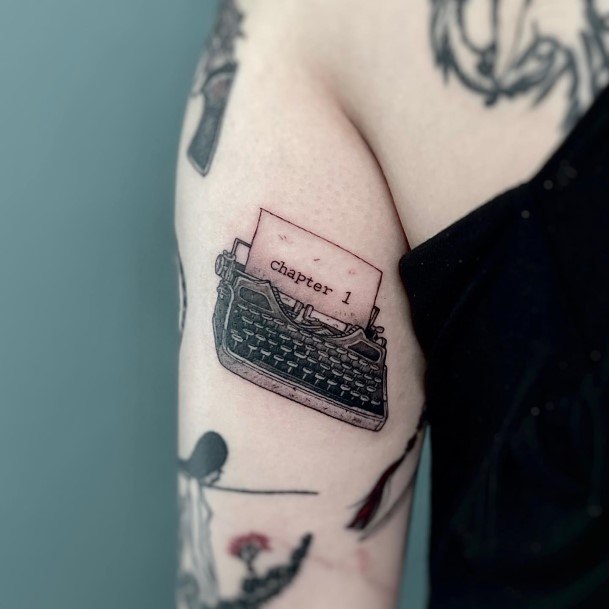 Terrific Design Ideas For Womens Typewriter Tattoo