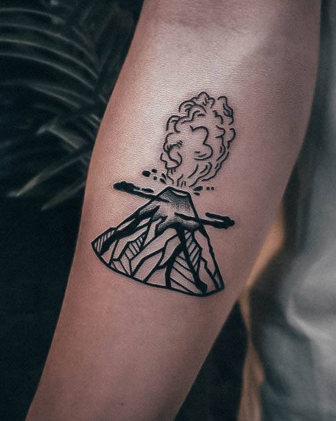 Terrific Design Ideas For Womens Volcano Tattoo