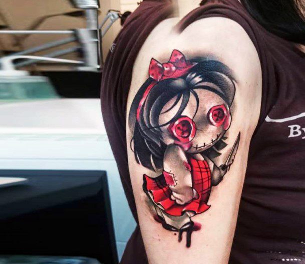 Terrific Design Ideas For Womens Voodoo Doll Tattoo